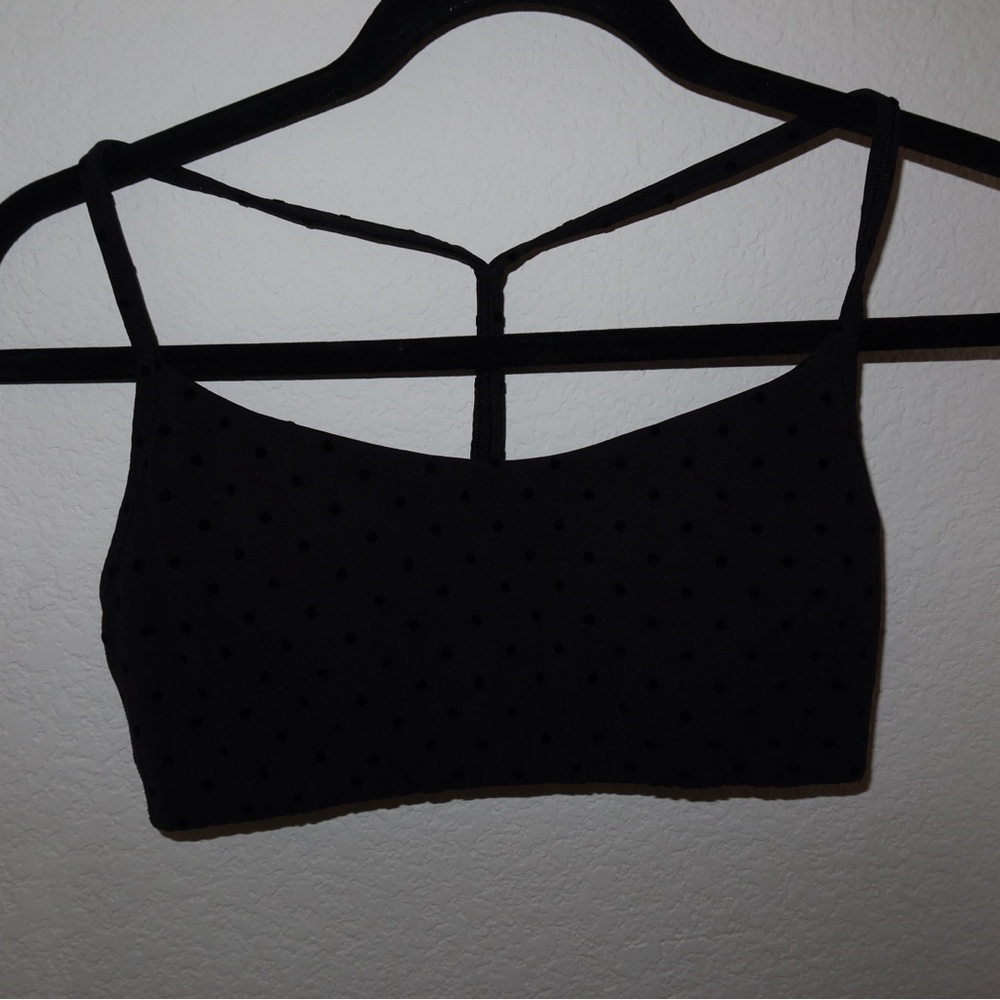 Lululemon Flocked Polka Dot Set – Flow Y Bra + Align HR Shorts (Hemmed 5”)|Black - Picture 4 of 10